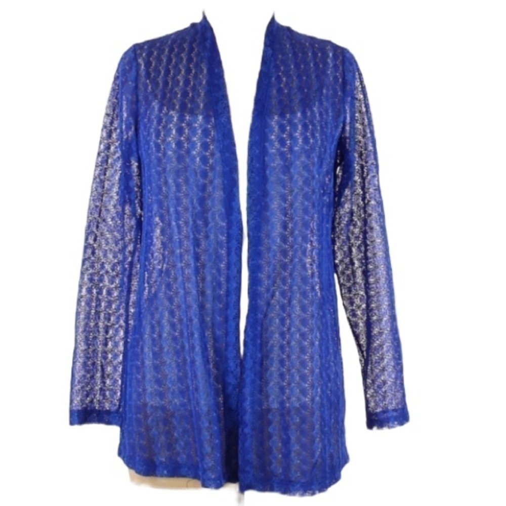 XS SUSAN GARVER COBALT BLUE CARDIGAN